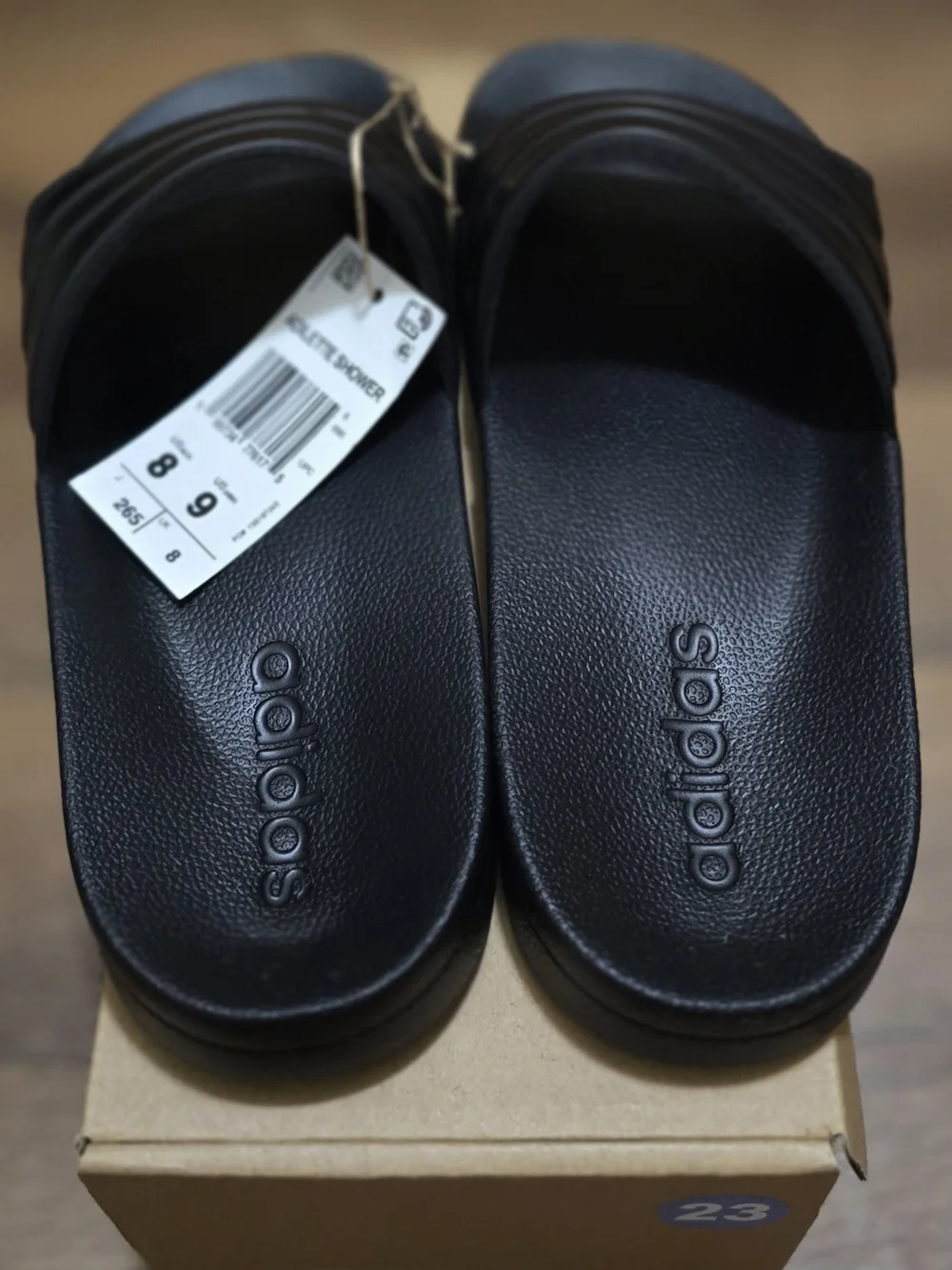 Adilette Comfort 2.0 Slides - Black Mens 8 Womens 9